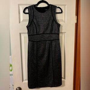 Ann Taylor black and silver shift dress - size 4